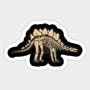 Stegosaurus Dinosaur T-shirt, Spikey Dino Tee, Skeleton Tshirt, Spiney Shirt, Dino Bones, Spike Backed Prehistoric Reptiles Sticker